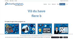 Desktop Screenshot of onlinesynlighed.dk